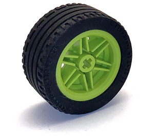 LEGO Lime Wheel Rim Ø30 x 20 with No Pinholes, with Reinforced Rim with Tire, Low Profile, Wide Ø43.2 X 22 ZR