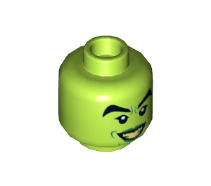 LEGO Limette Wicked Witch Minifigure Kopf (Einbau-Vollbolzen) (3626 / 23207)