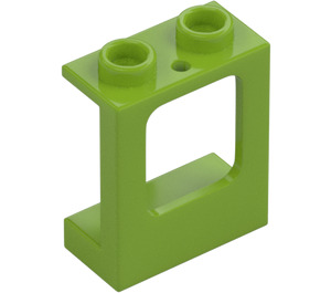 LEGO Lime Window Frame 1 x 2 x 2 with 1 Hole in Bottom (60032)