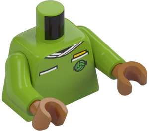 LEGO Lime Kvinna - Referee Minifigur Kropp (973 / 76382)