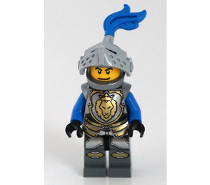 LEGO Leeuw Ridder met Pantser en 2 Sided Hoofd (Determined/Scared) Minifiguur