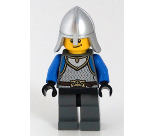 LEGO Lion Knight with Neck Protector, Chain Mail Armor, Blue Arms Minifigure