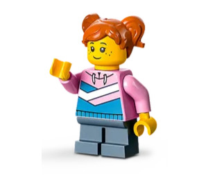 LEGO Little Girl with Bright Pink Sweatshirt Minifigure
