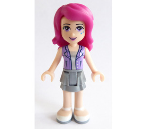 LEGO Livi, Friends, Flat Silver Layered Skirt, Medium Lavender Vest