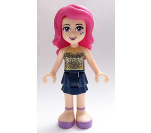 LEGO Livi with Dark Blue Layered Skirt and Gold Sequined Halter Top Minifigure