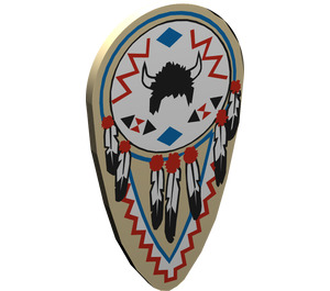 LEGO Long Minifigure Shield with American Indian (2586)
