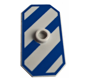 LEGO Long Octagonal Shield with Blue Stripes (48494 / 53221)