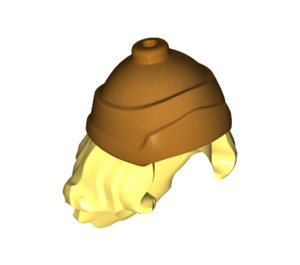 LEGO Long Wavy Hair with Gold Greek Soldier Helmet (18047)
