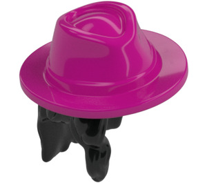 LEGO Long Wavy Hair with Magenta Cowboy Hat  (79989 / 106161)