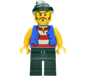 LEGO Loot Island Pirate met Blauw Vest minifiguur
