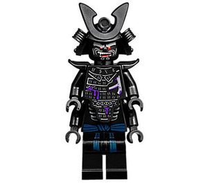 LEGO Lord Garmadon mit 4 Arme und Gebogen Crest mit Dark Lila Splatters Minifigur