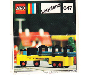 LEGO Lorry mit Girders 647 Instructions