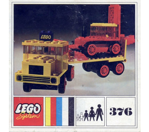 LEGO Low loader mit Excavator 376-1