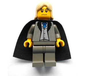 LEGO Lucius Malfoy met Zwart Cape en Blauw Tie Minifiguur