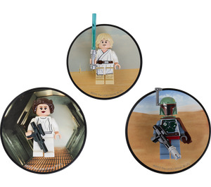 LEGO Luke Skywalker, Prinsessa Leia ja Boba Fett magnets (5002825)