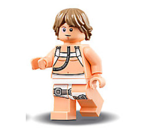 LEGO Luke Skywalker jossa Bacta Tank Asu ja Tumma beige Hiukset Minihahmo