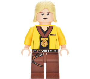 LEGO Luke Skywalker s Celebration Medal a Žlutá Bunda s Bílá Pupils Minifigurka