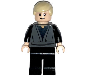 LEGO Luke Skywalker mit Dark Stone Grau Jedi Robe und Beige Haar (Smile) Minifigur