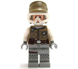 LEGO Luke Skywalker s Hoth Výstroj s Tmavě žlutohnědá Helma Minifigurka