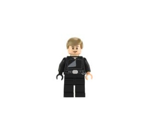 LEGO Luke Skywalker med Jedi Master Antrekk og Glatt Hår (Smile / Open Munn) Minifigur