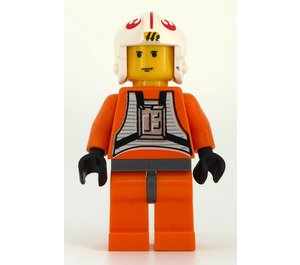 LEGO Luke Skywalker s Pilot Výstroj Minifigurka (Tmavě kamenně šedé boky)