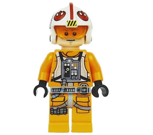 LEGO Luke Skywalker met Piloot Kleding met Printed Poten en Molded Vizier Minifiguur