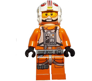 LEGO Luke Skywalker with Pilot Outfit with Printed Legs and Visor Down / Up (Smile / Open Mouth) Minifigure