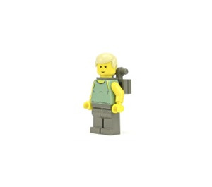LEGO Luke Skywalker with Sand Green Tanktop Dagobah Training Outfit Minifigure and Backpack