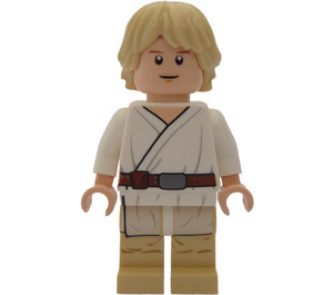 LEGO Luke Skywalker mit Tatooine Outfit mit Beige Beine (Smile) Minifigur