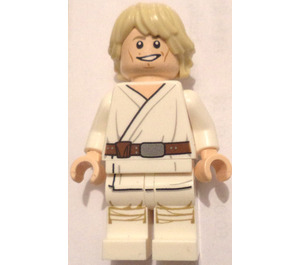 LEGO Luke Skywalker with Tatooine Outfit with White Legs (Grin / Scowl) Minifigure