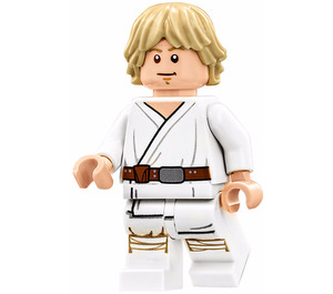 LEGO Luke Skywalker with Tatooine Outfit with White Legs (Smile / Stern) Minifigure