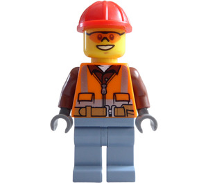 LEGO Lumberjack mit Braun Hemd Minifigur