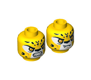 LEGO Lundor Minifigure Tiger Kopf (Einbau-Vollbolzen) (3626 / 17629)