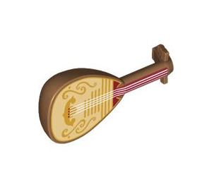 LEGO Lute with White Strings and Tan Body (80503 / 101523)