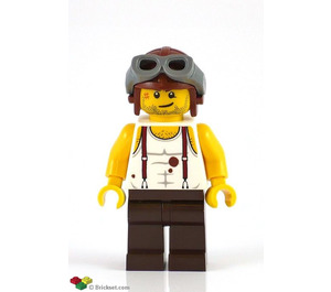 LEGO Mac McCloud met Vliegenier Helm Minifiguur