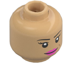 LEGO Madam Malkin Pää (Upotettu kiinteä nuppi) (3274)