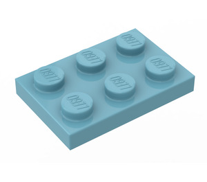 LEGO Maersk Blue Plate 2 x 3 (3021)