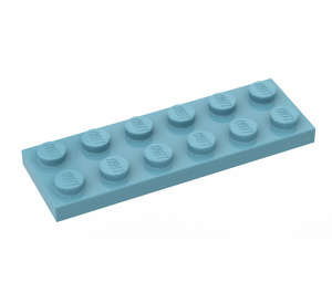 LEGO Maersk Blue Platte 2 x 6 (3795)