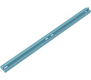 LEGO Maersk Blue Straight Train Rail with Slots (3228)