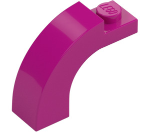 LEGO Magenta Bogen 1 x 3 x 2 mit Gebogenes Oberteil (6005 / 92903)