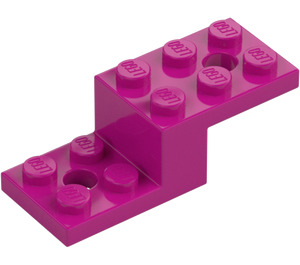 LEGO Magenta Konzola 2 x 5 x 1.3 s otvory (11215 / 79180)