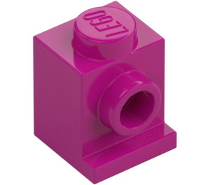 LEGO Magenta Klods 1 x 1 med Forlygte (4070 / 30069)