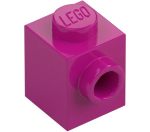 LEGO Magenta Kostka 1 x 1 s Cvoček na Jeden Postranní (87087)