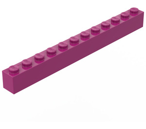 LEGO Magenta Brick 1 x 12 (6112)