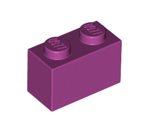 LEGO Magenta Brique 1 x 2 avec tube inférieur (3004 / 93792)