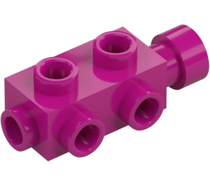 LEGO Magenta Mattoncino 1 x 2 x 0.7 con Bottoncini su Lati (4595)