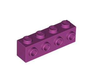 LEGO Magenta Steen 1 x 4 met 4 Studs Aan een Kant (30414)