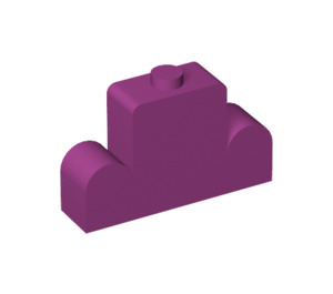 LEGO Magenta Brick 1 x 4 x 2 with Centre Stud Top (4088)