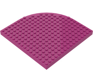 LEGO Magenta Brick 16 x 16 Round Corner (33230)