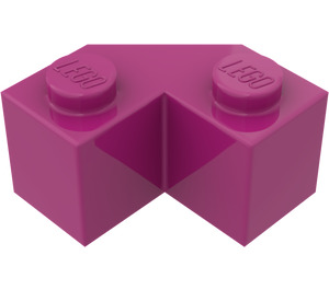 LEGO Magenta Kostka 2 x 2 Facet (87620)